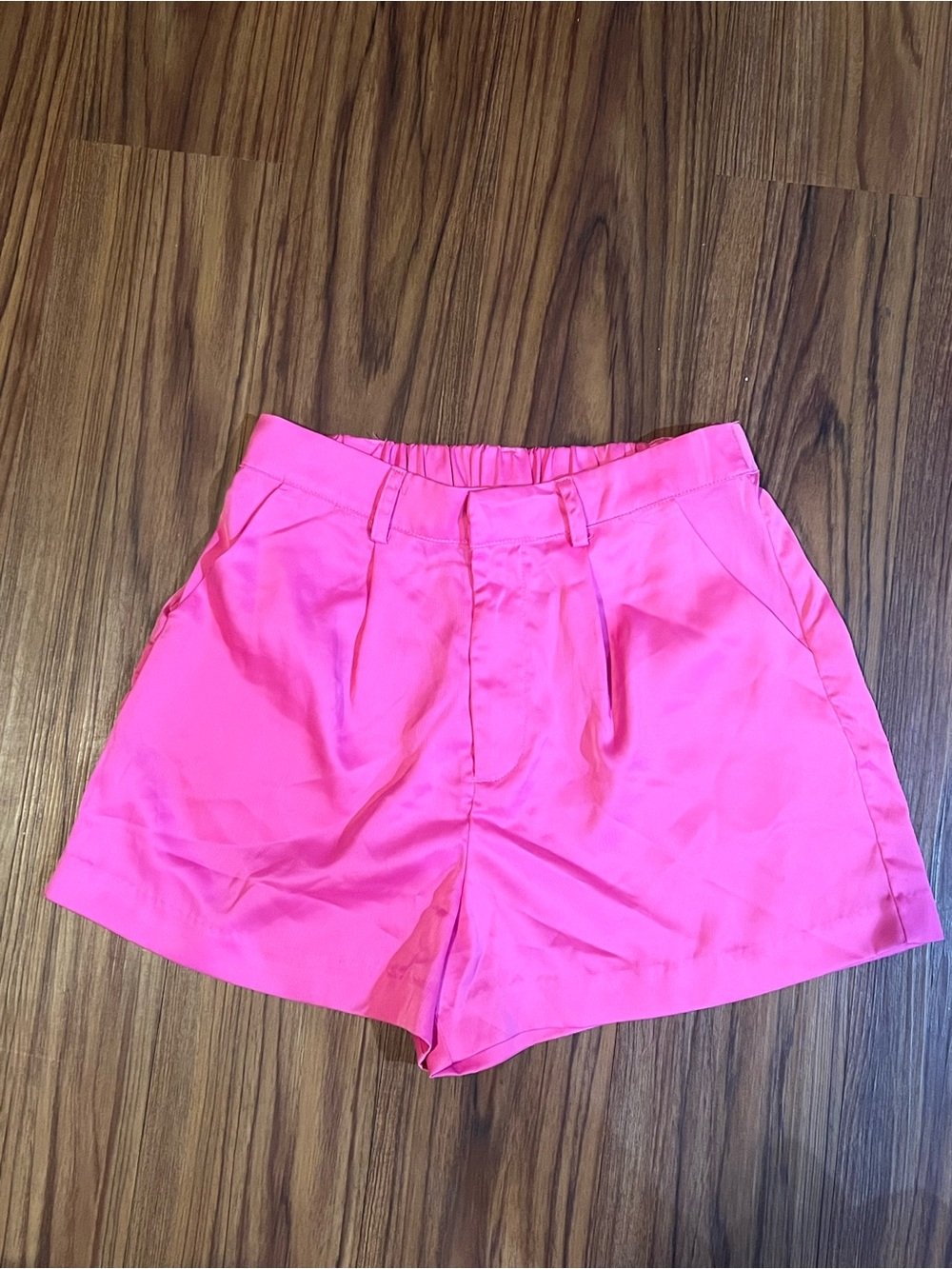 glam Hot Pink High-Waist Women’s Shorts